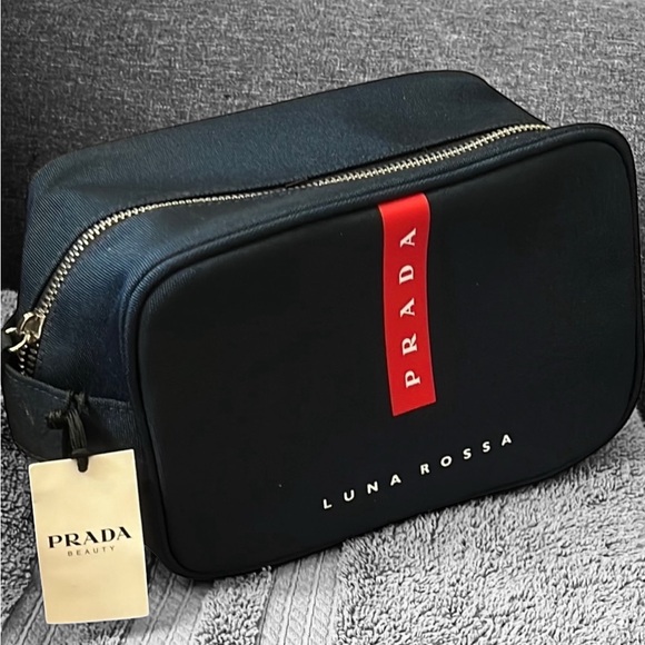 Prada Luna Rossa Black and Red Toiletry Bag/ Case NWT - Picture 1 of 7